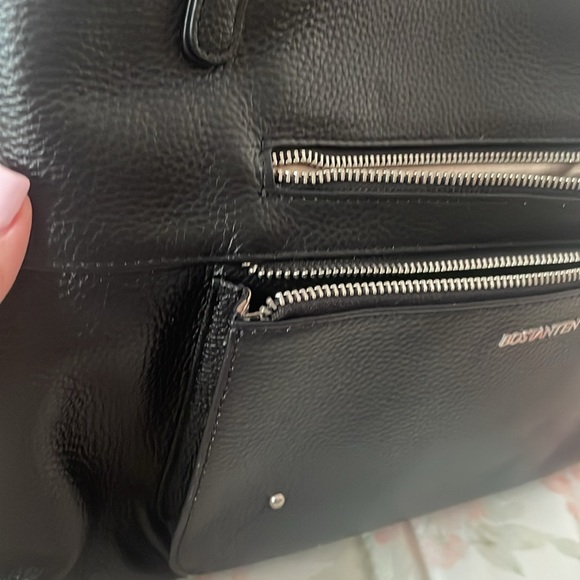 Bostanten Black Pebble Genuine Leather Tote - Picture 8 of 15